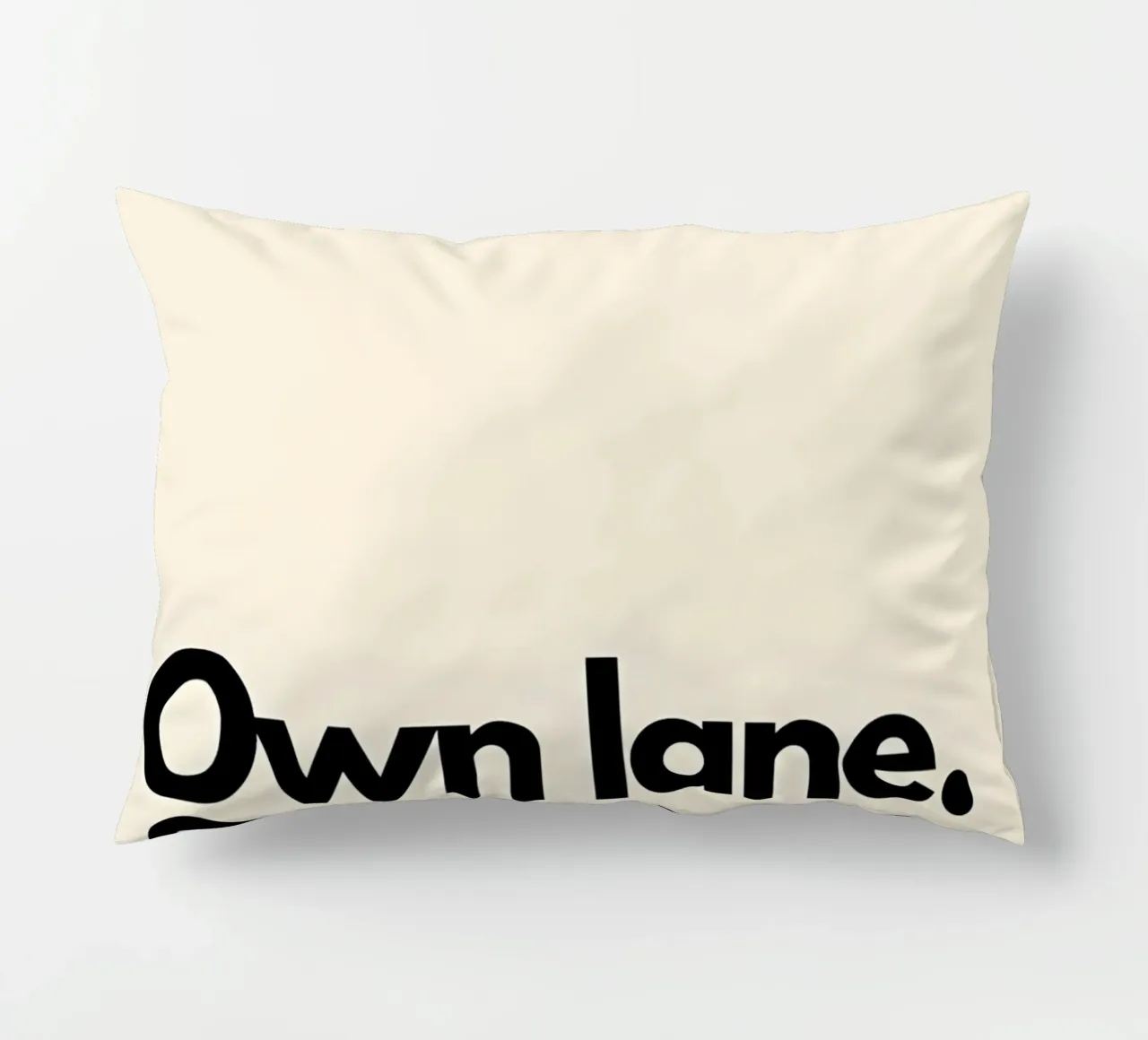 "Own lane. Own race. Own pace." cuscino da Type & Tape