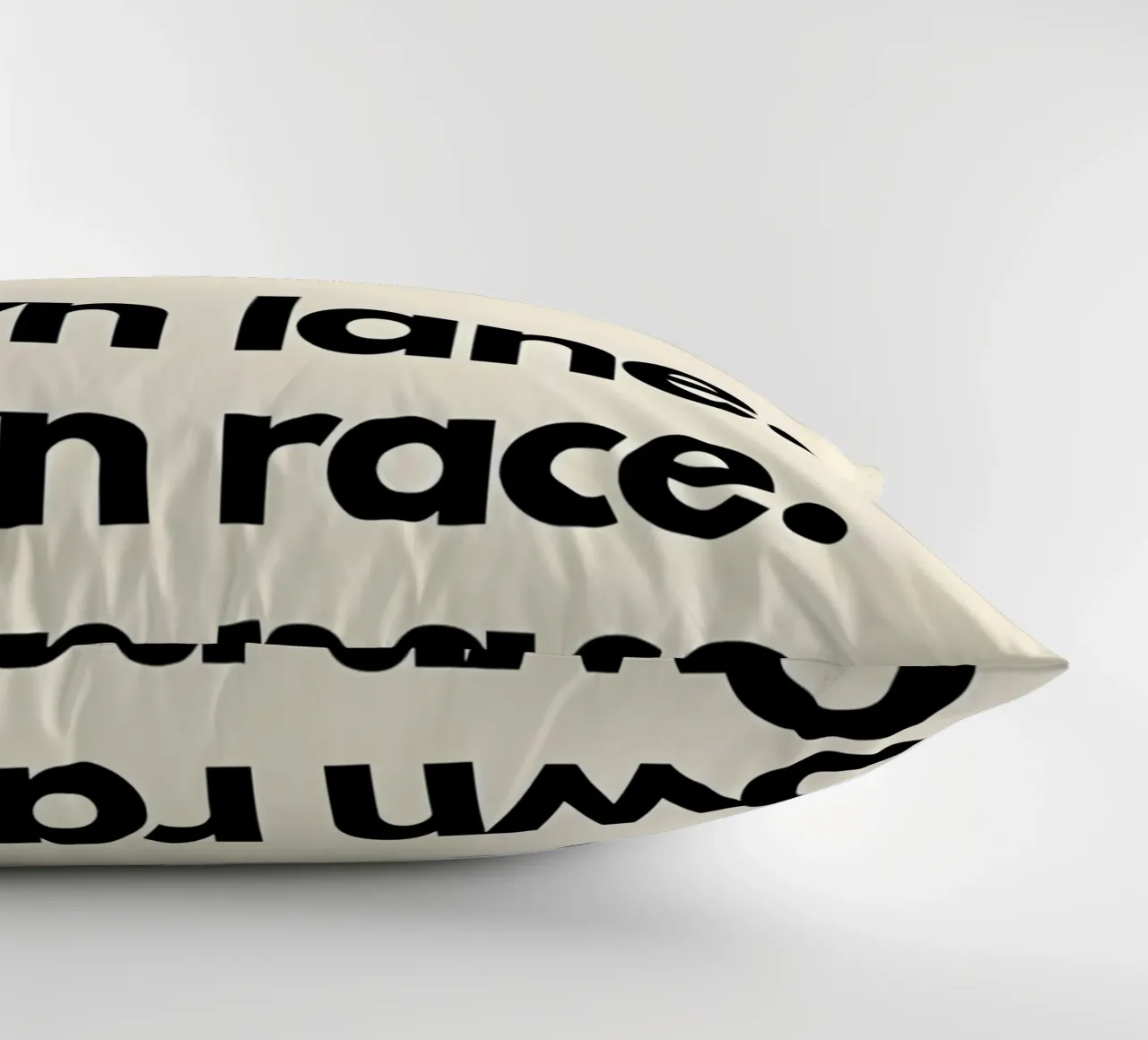 "Own lane. Own race. Own pace." cuscino da Type & Tape