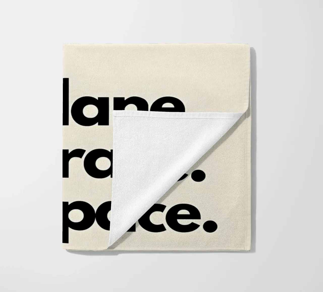 "Own lane. Own race. Own pace." telo mare da Type & Tape