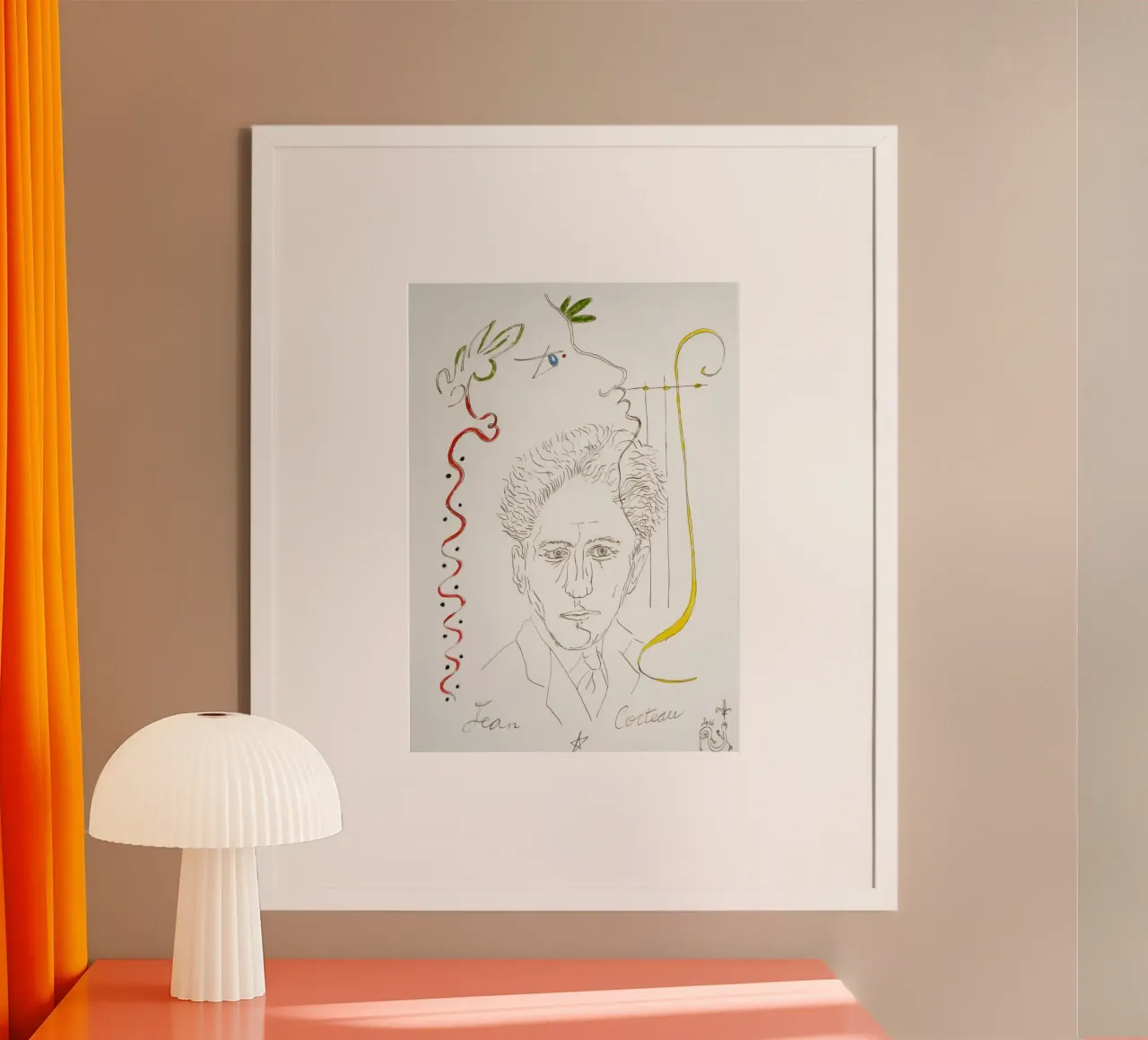 omaggio a jean cocteau poster da Collins Shop