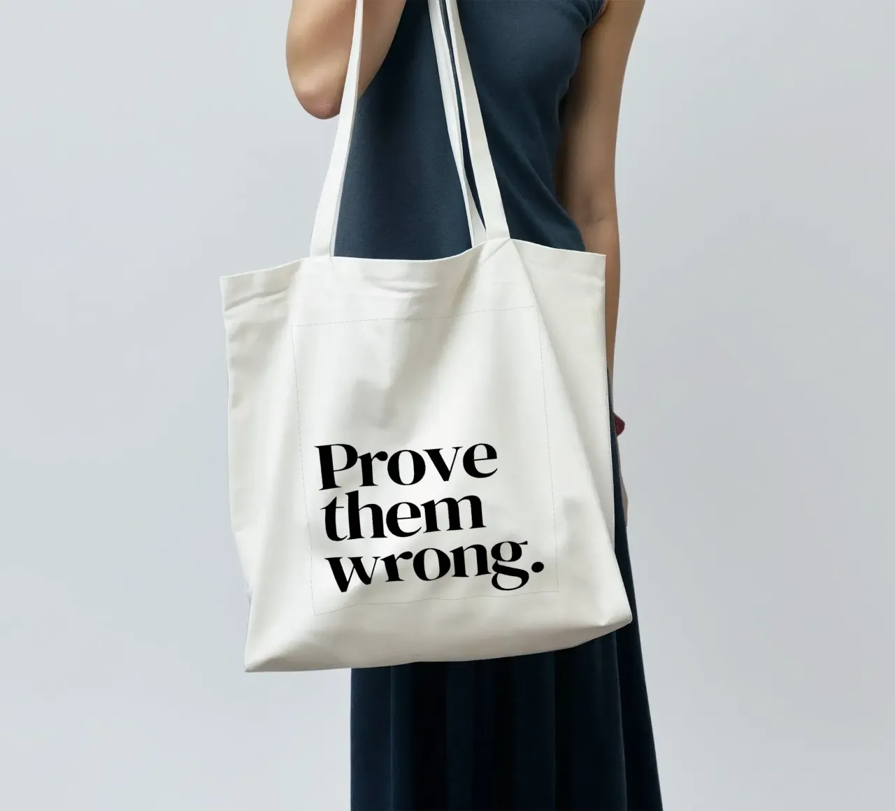 Prove them wrong borsa in juta da Type & Tape