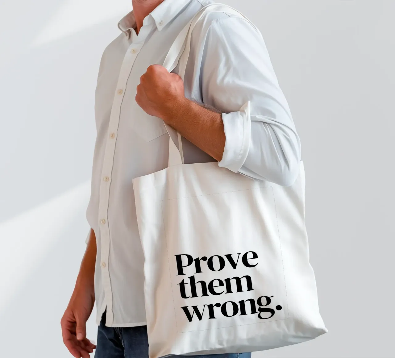 Prove them wrong borsa in juta da Type & Tape