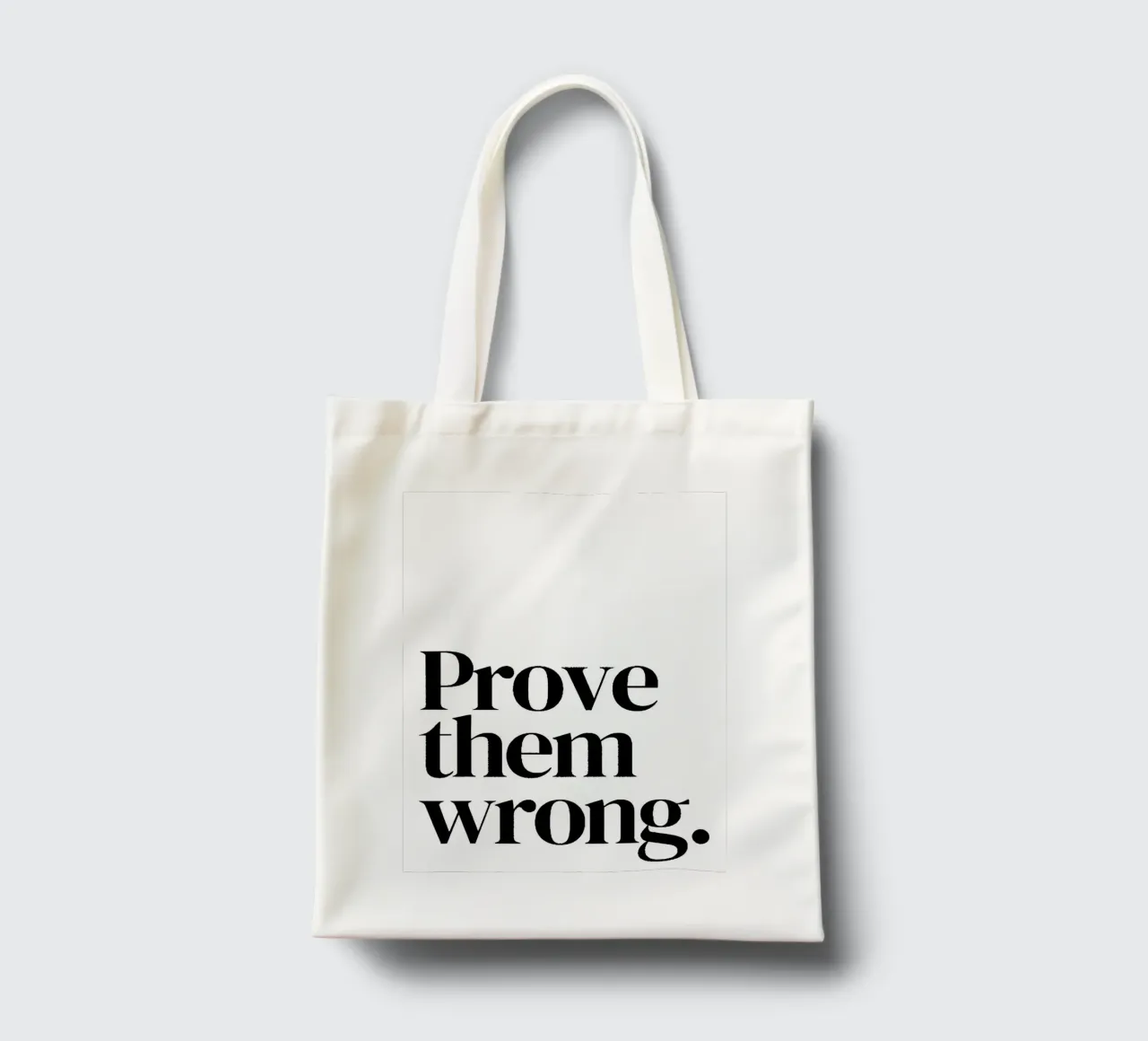 Prove them wrong borsa in juta da Type & Tape