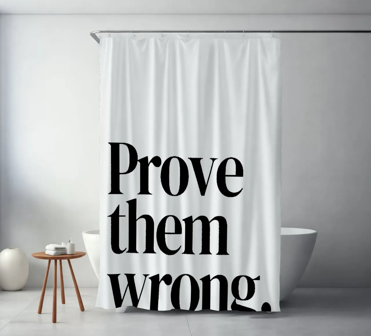 Prove them wrong tenda da doccia da Type & Tape