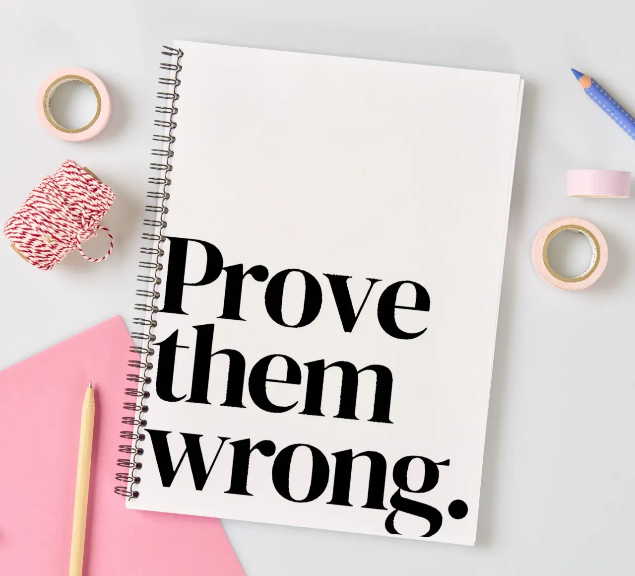 Prove them wrong diario ad anelli da Type & Tape