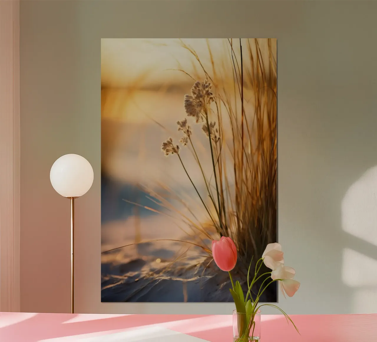 Beach Impressions No 1 poster con telaio in legno da treechild