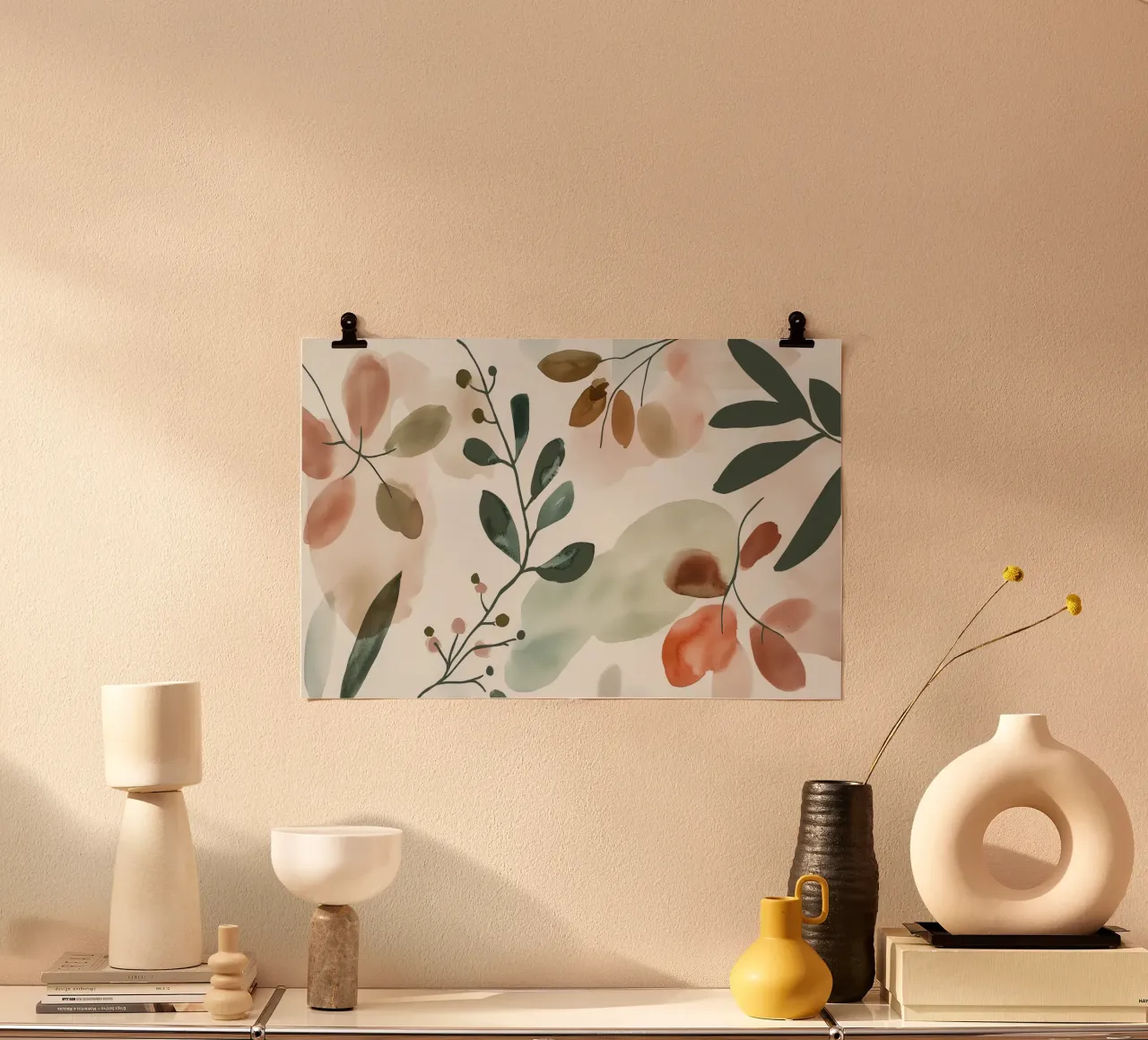 Pillow Pattern No 17 poster con telaio in alluminio da treechild