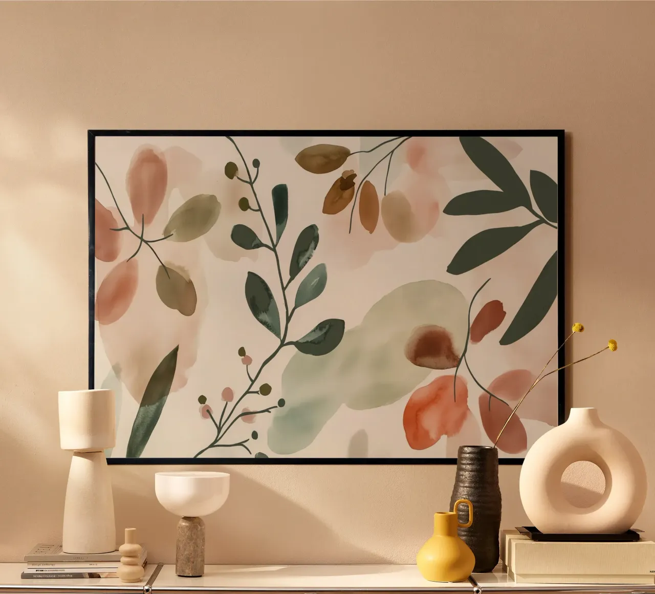 Pillow Pattern No 17 poster con telaio in alluminio da treechild