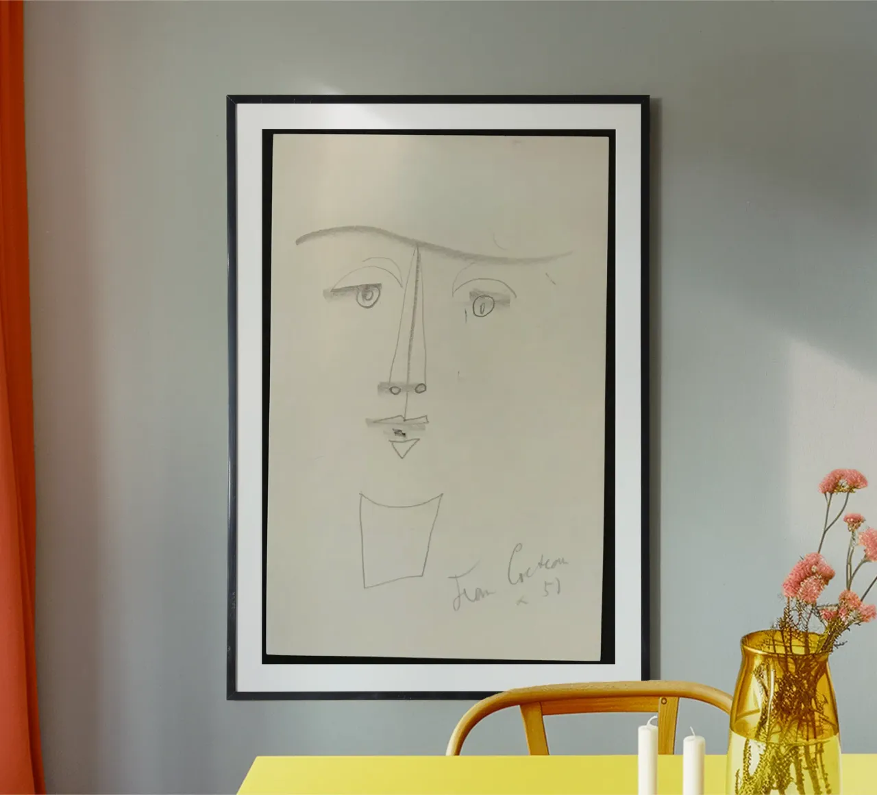 Jean Cocteau - Volto astratto poster da Collins Shop