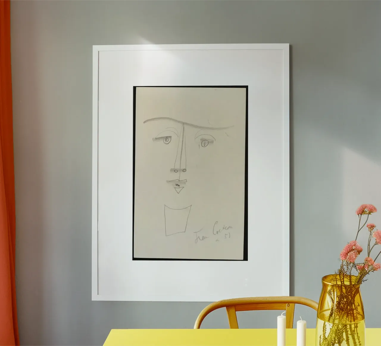 Jean Cocteau - Volto astratto poster da Collins Shop