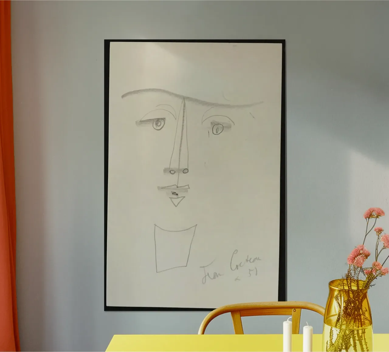 Jean Cocteau - Volto astratto poster da Collins Shop