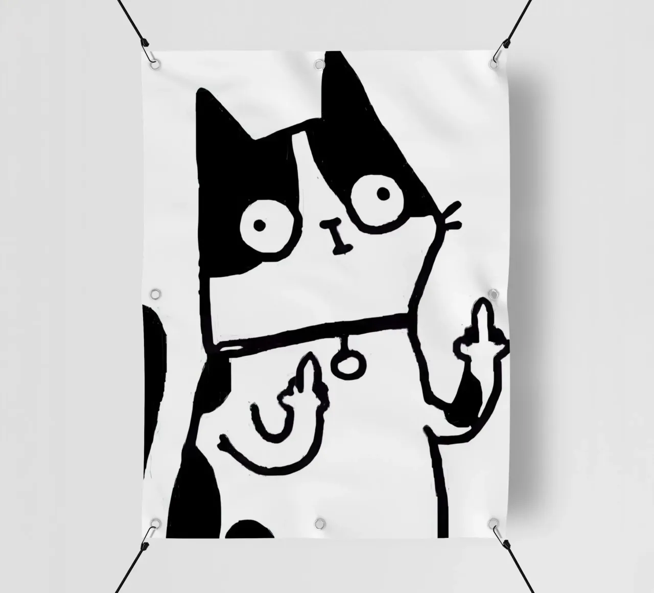 both middle fingers telo in pvc da Type & Tape