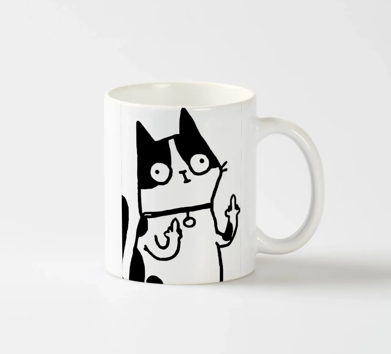 both middle fingers tazza in ceramica da Type & Tape