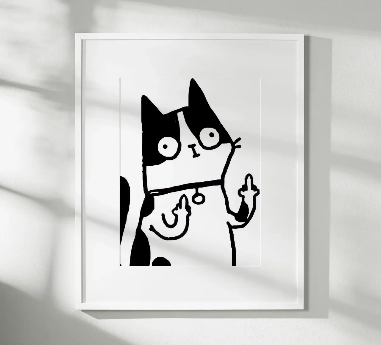 both middle fingers poster da Type & Tape