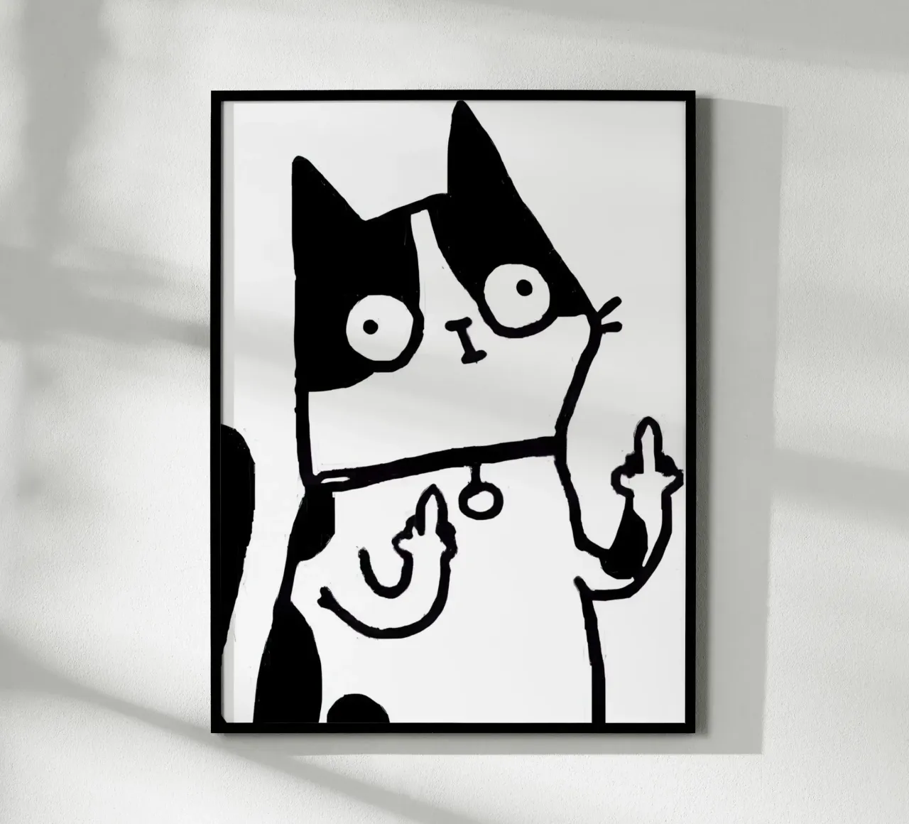 both middle fingers poster da Type & Tape