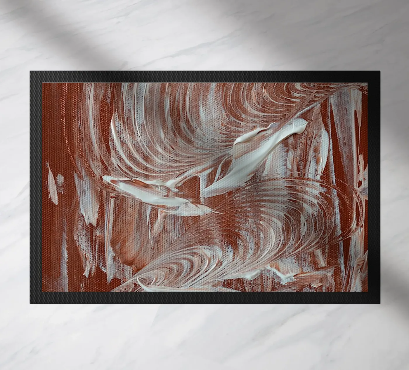 It's raining again. doormat by Thierry Vobmann Abstract painting