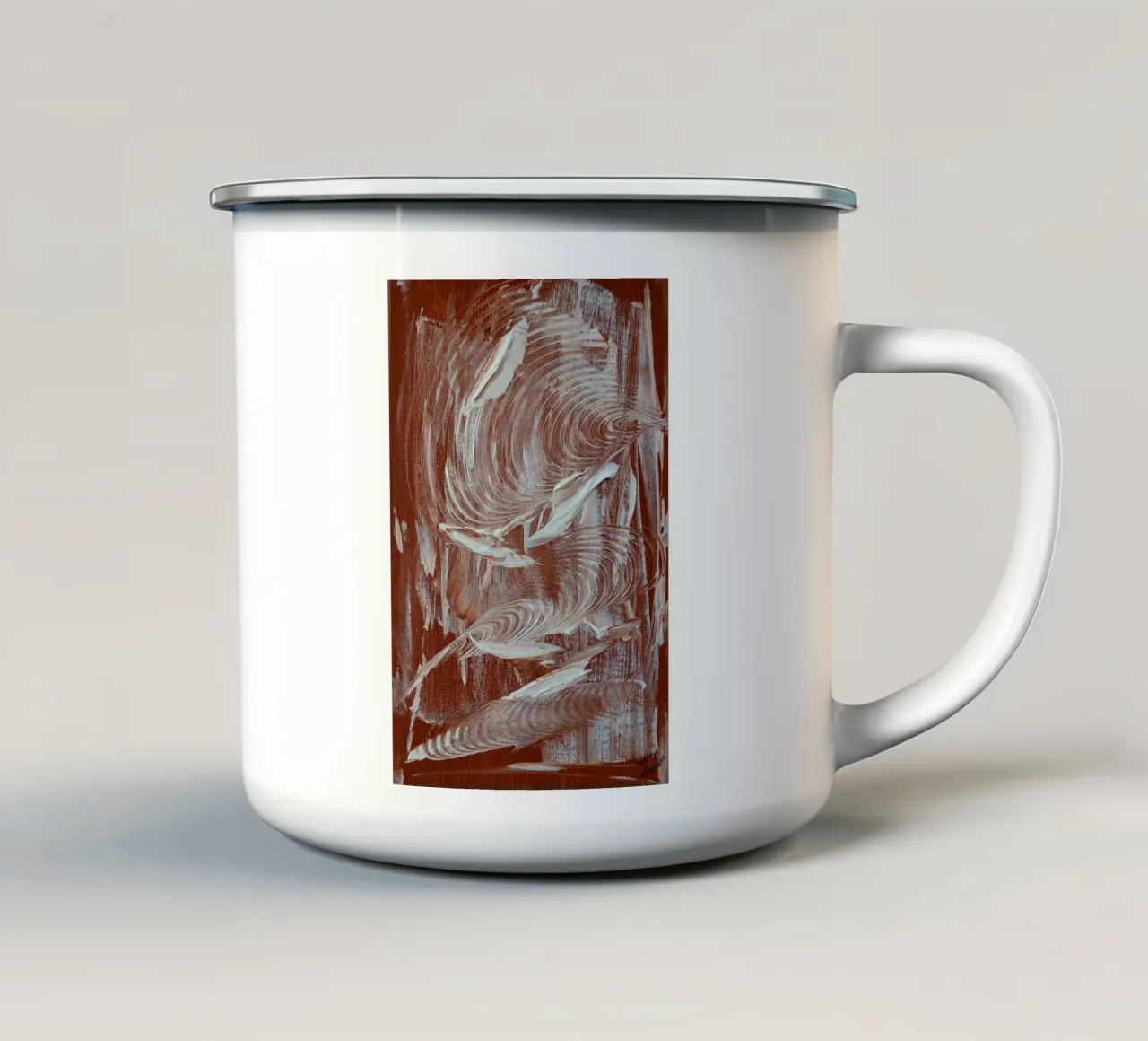 It's raining again. tazza in smalto da Thierry Vobmann Abstract painting