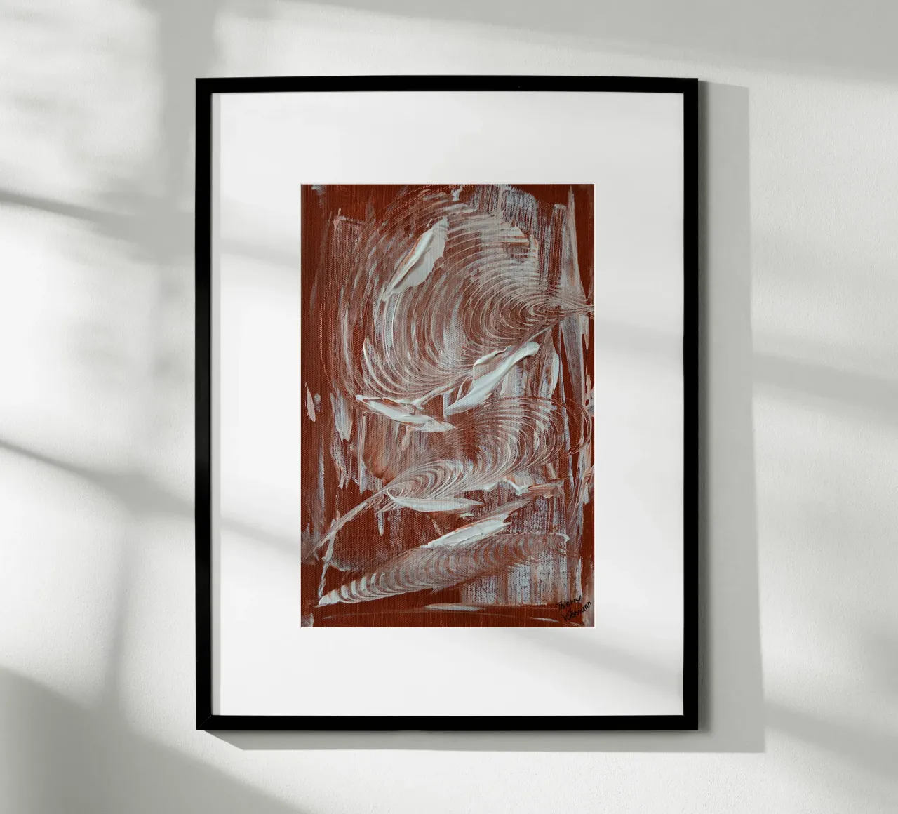 It's raining again. poster con telaio in plastica da Thierry Vobmann Abstract painting