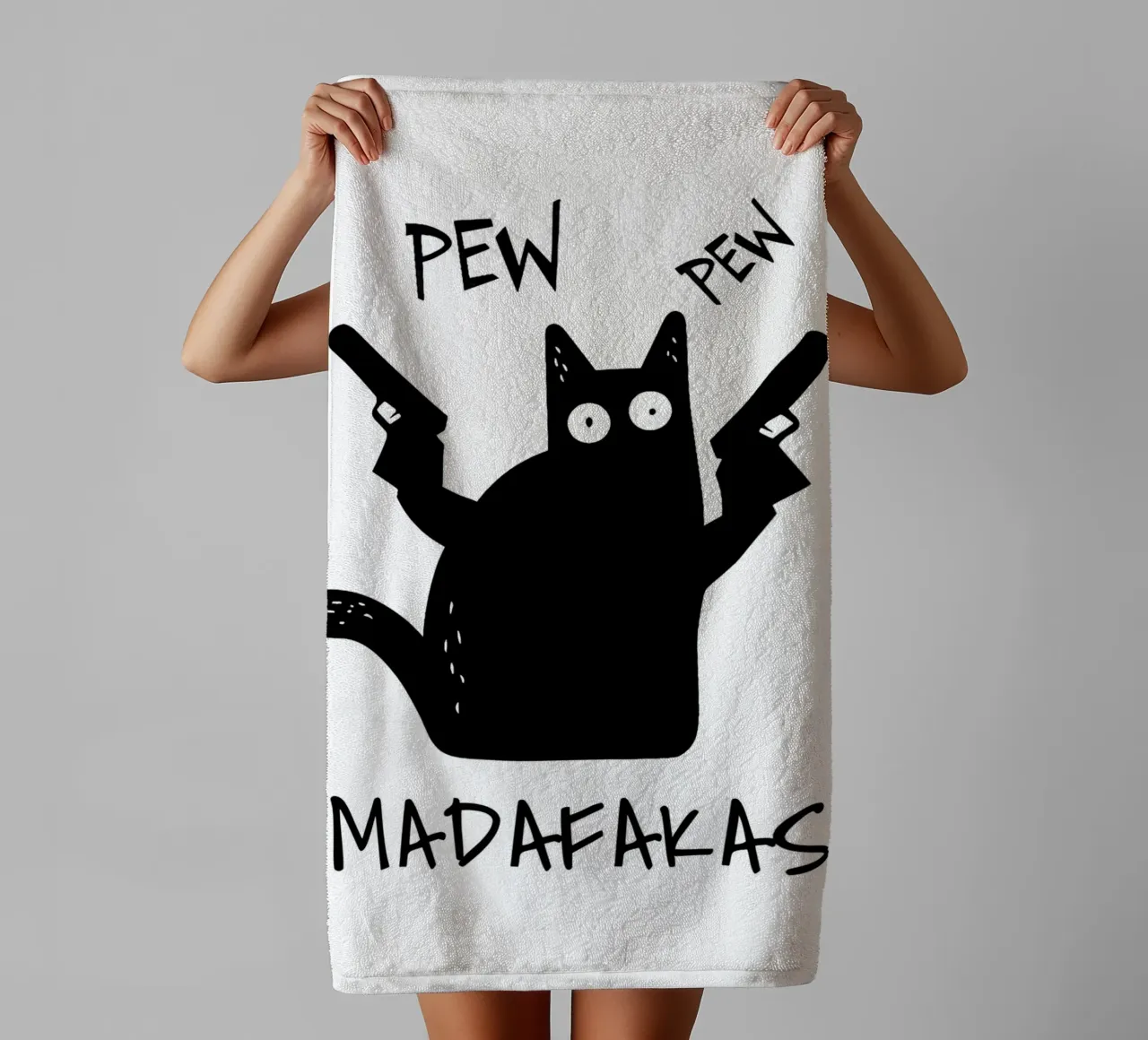 "PEW PEW asciugamano da bagno da Type & Tape