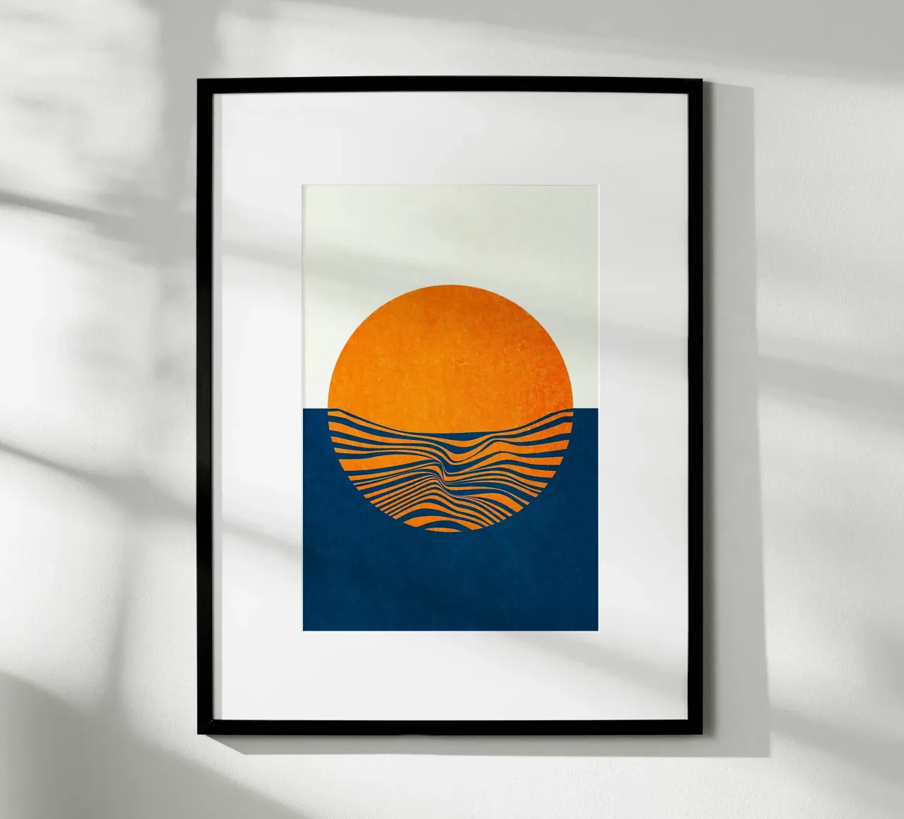 shape of sun poster con telaio in legno da Good days