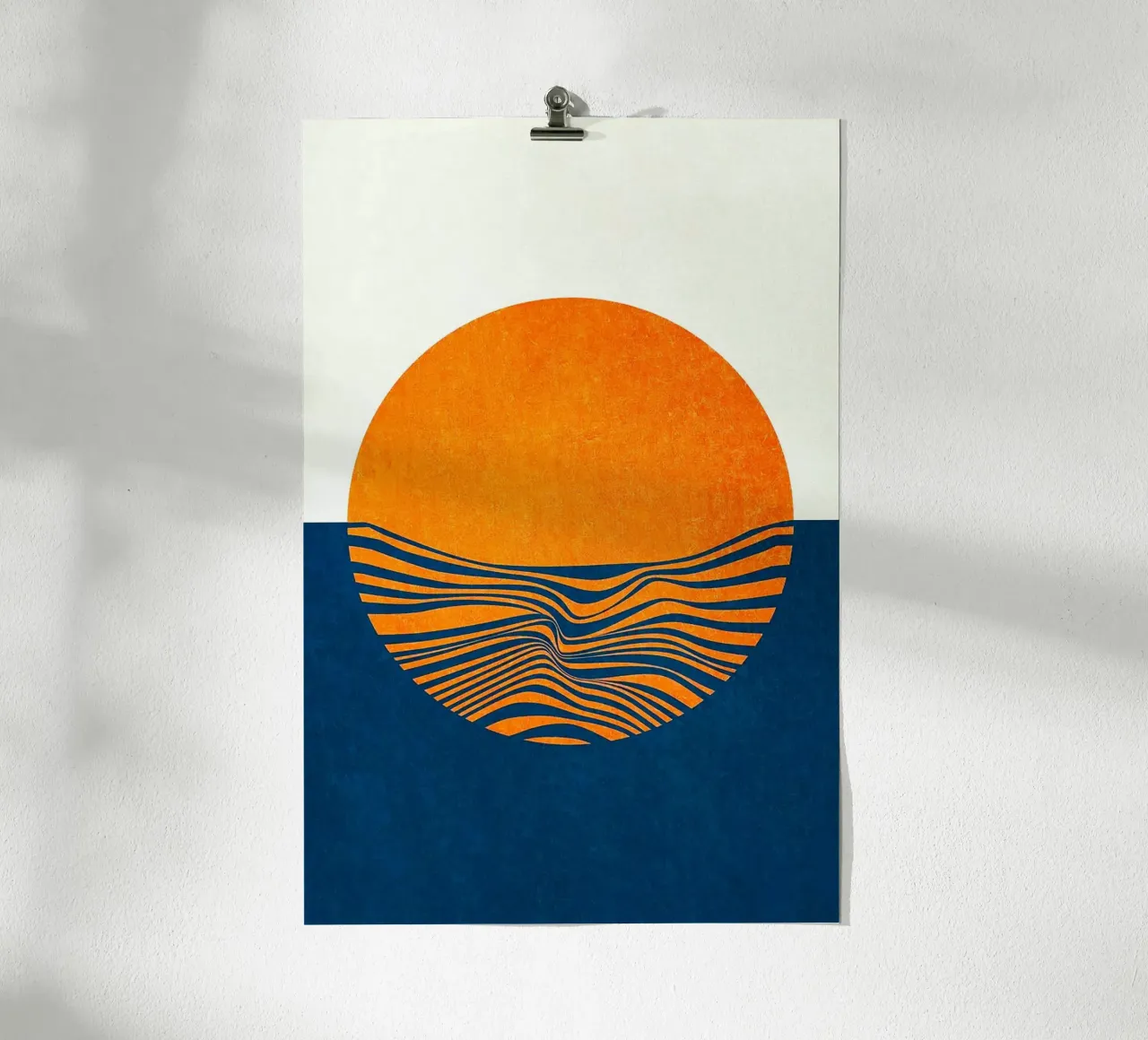 shape of sun poster con telaio in legno da Good days