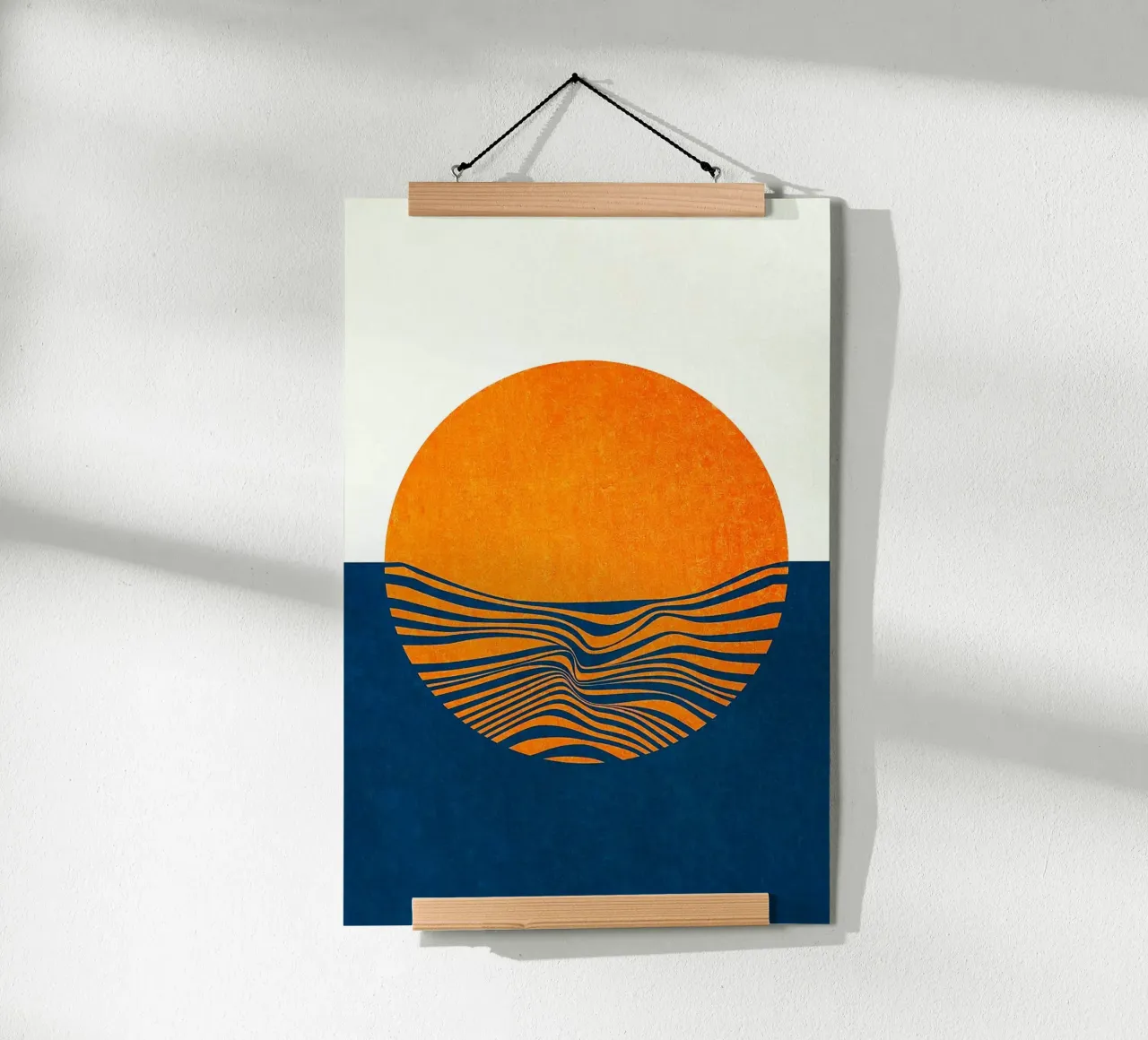shape of sun poster con telaio in legno da Good days