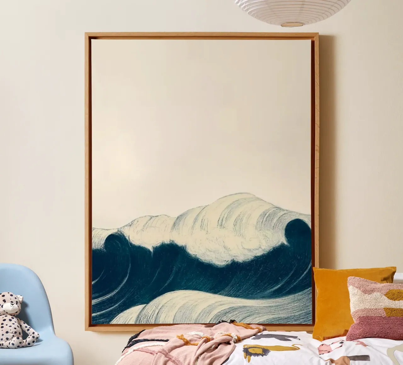 big wave tela con Cornice a cassetta da Good days