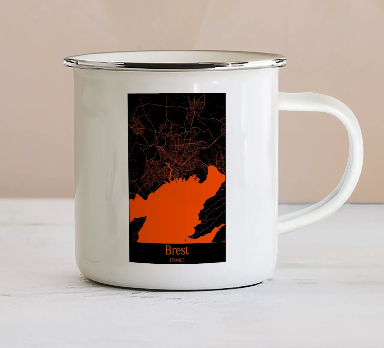 Brest tazza in smalto da MiMap