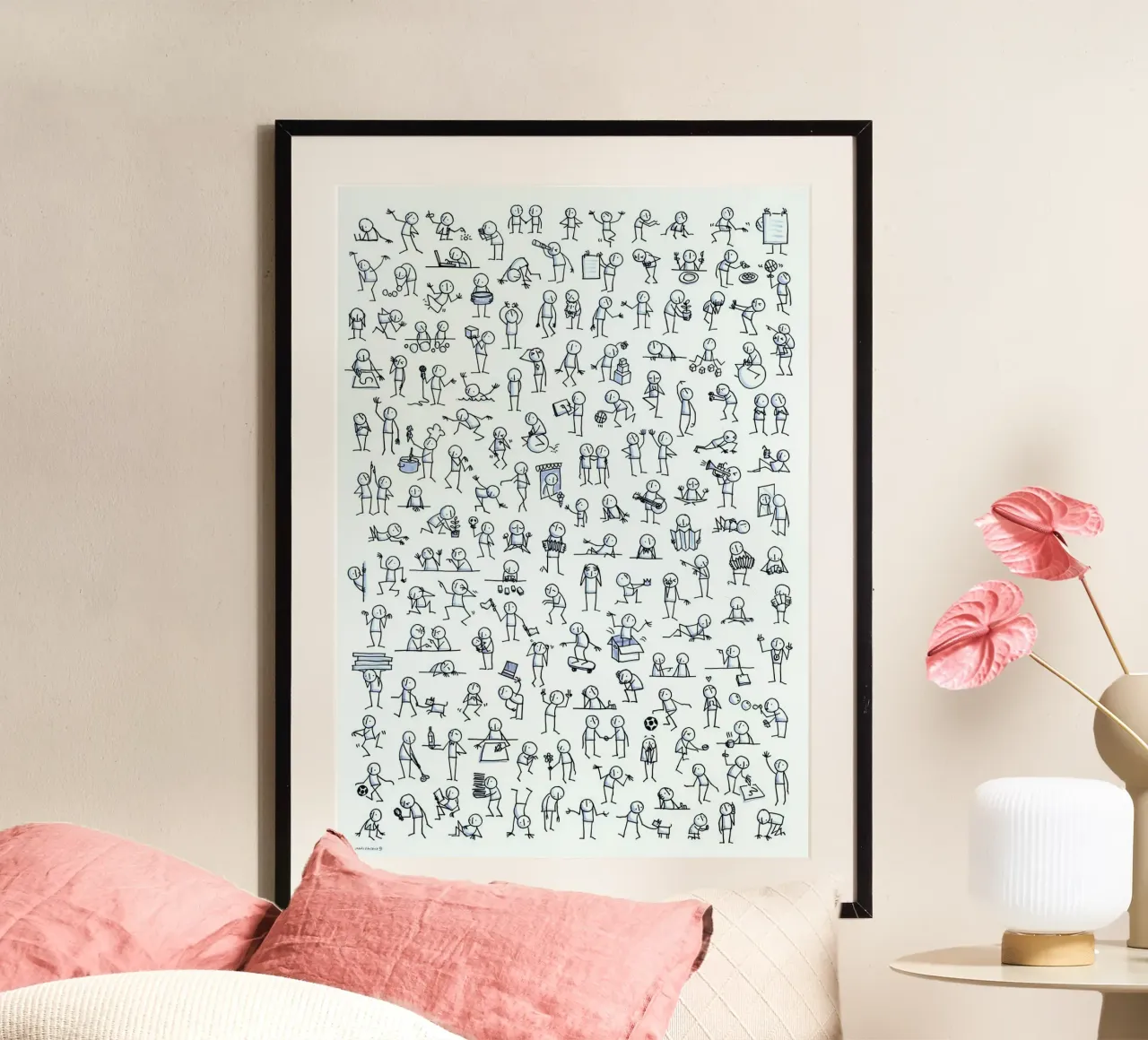 multi posture poster con telaio in alluminio da lily