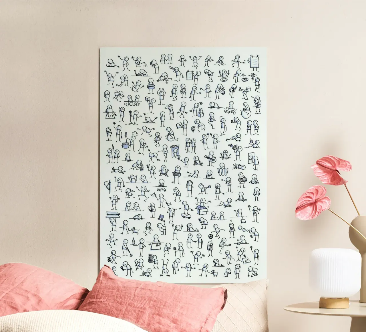 multi posture poster con telaio in alluminio da lily