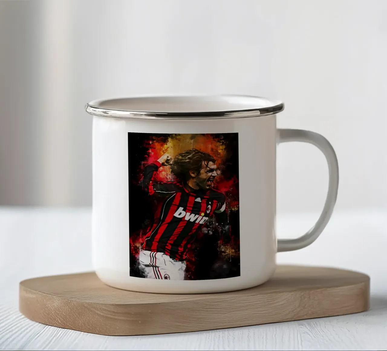 Paolo Maldini tazza in smalto da MasterInkArt