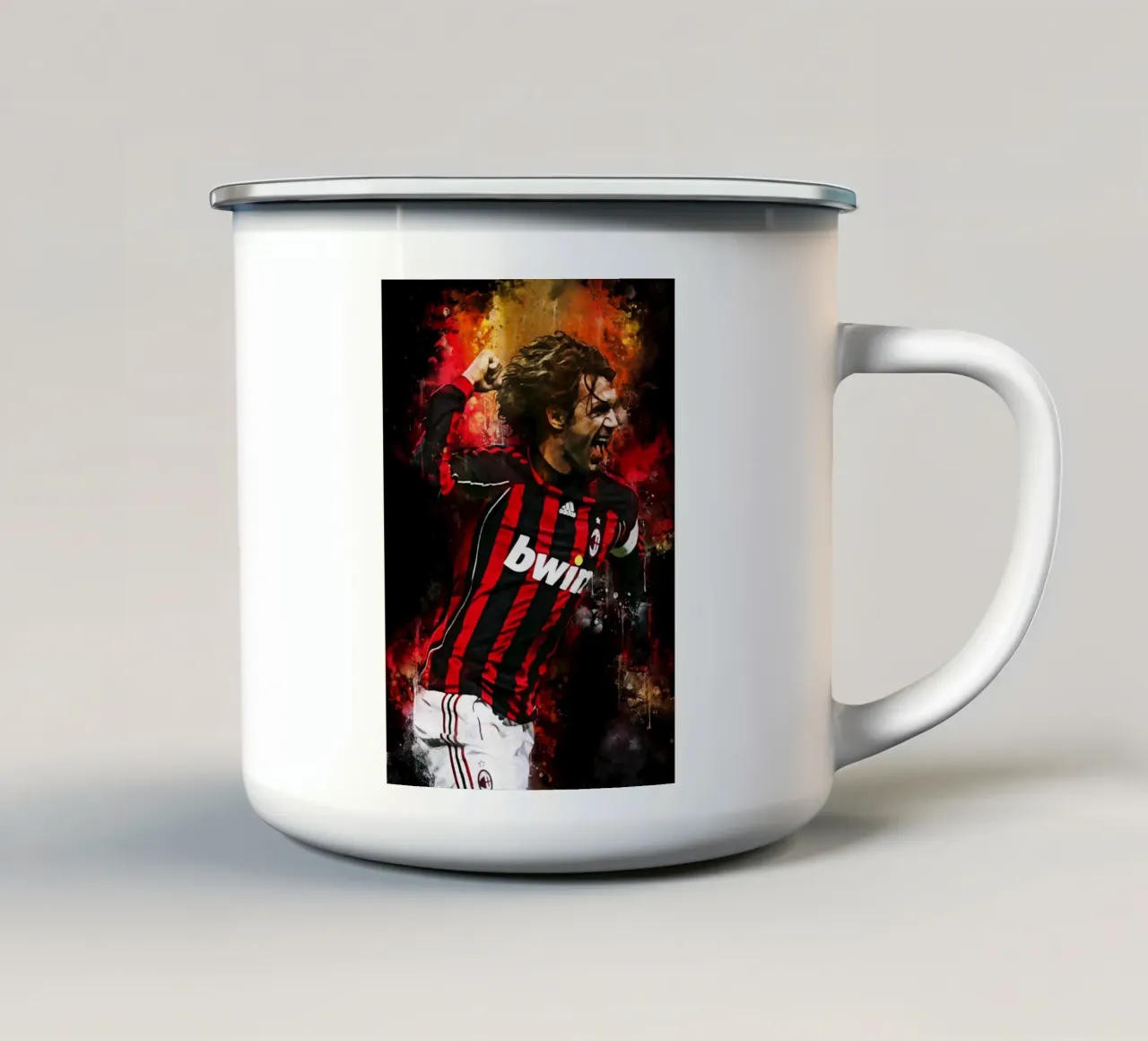 Paolo Maldini tazza in smalto da MasterInkArt