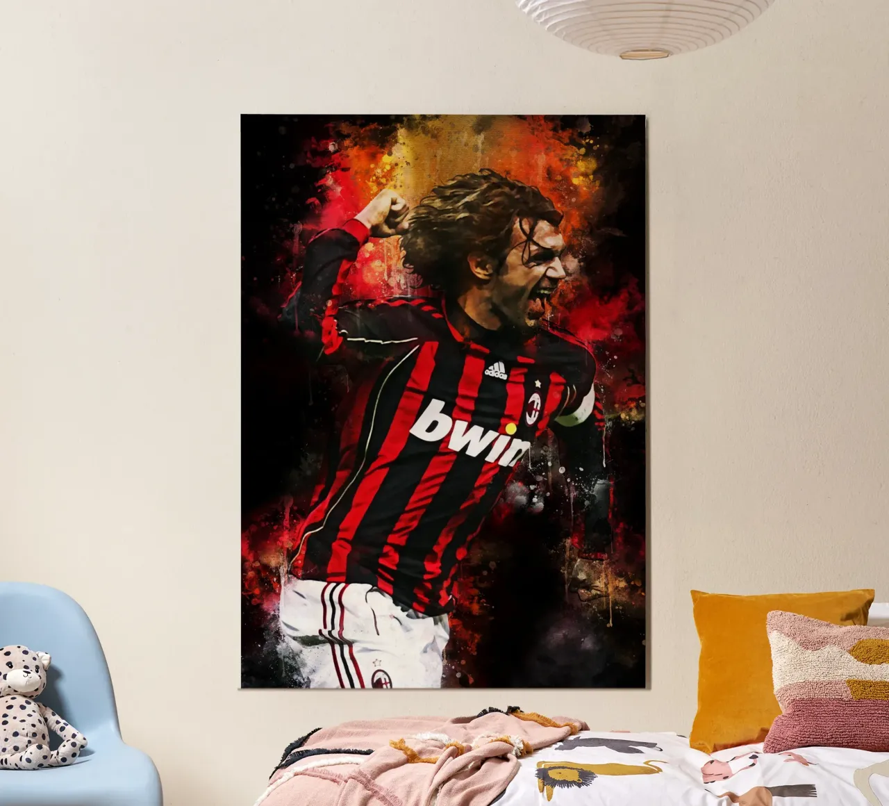 Paolo Maldini poster con telaio in plastica da MasterInkArt