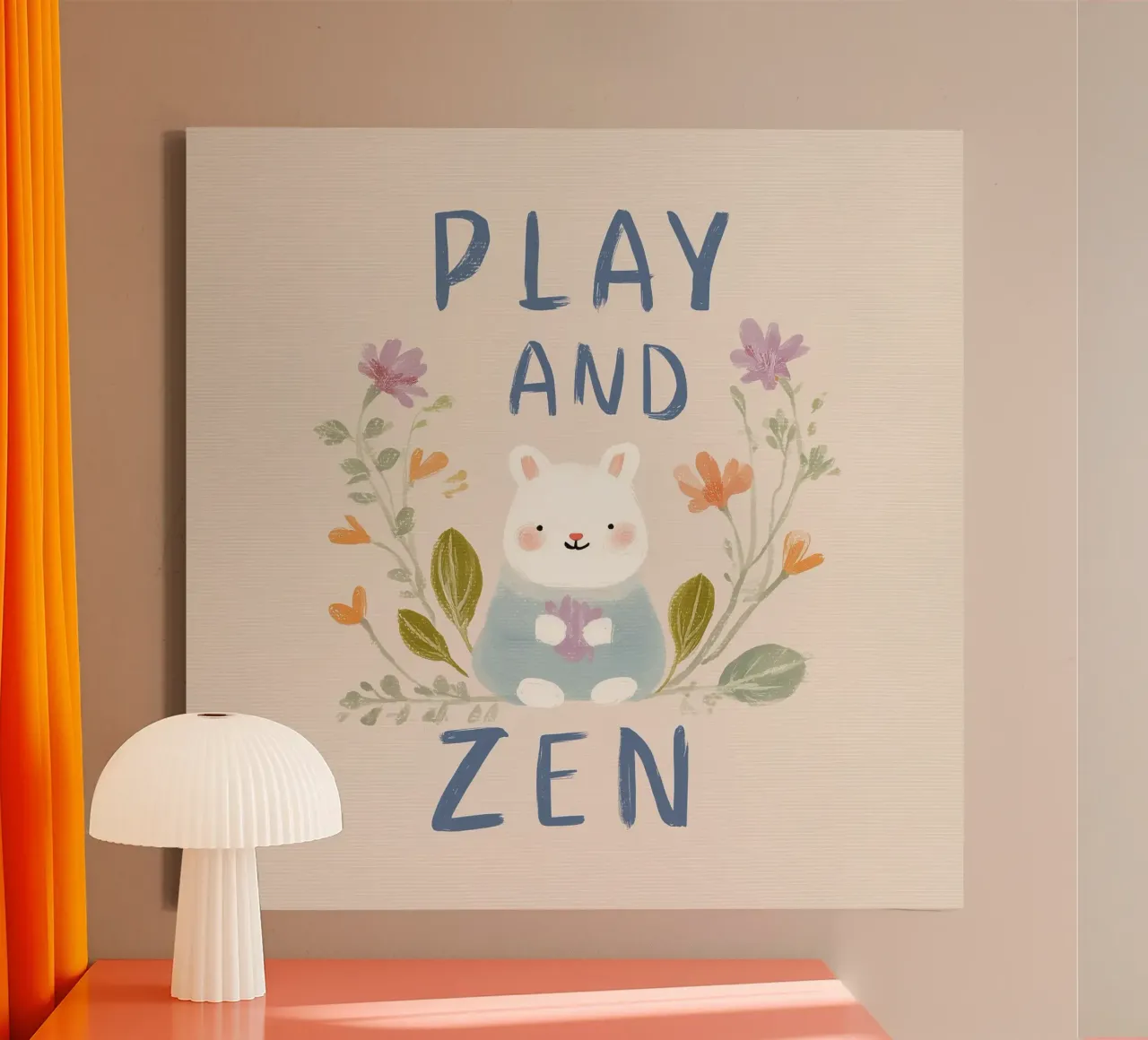 Play And Zen tela con Cornice a cassetta da treechild