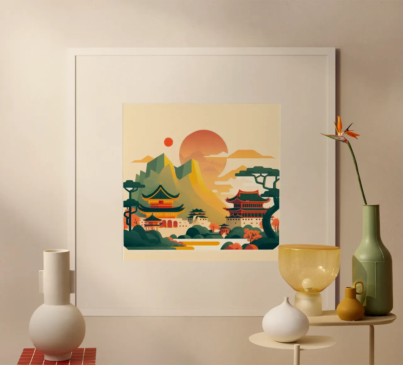 calm scene nature poster con telaio in plastica da lily