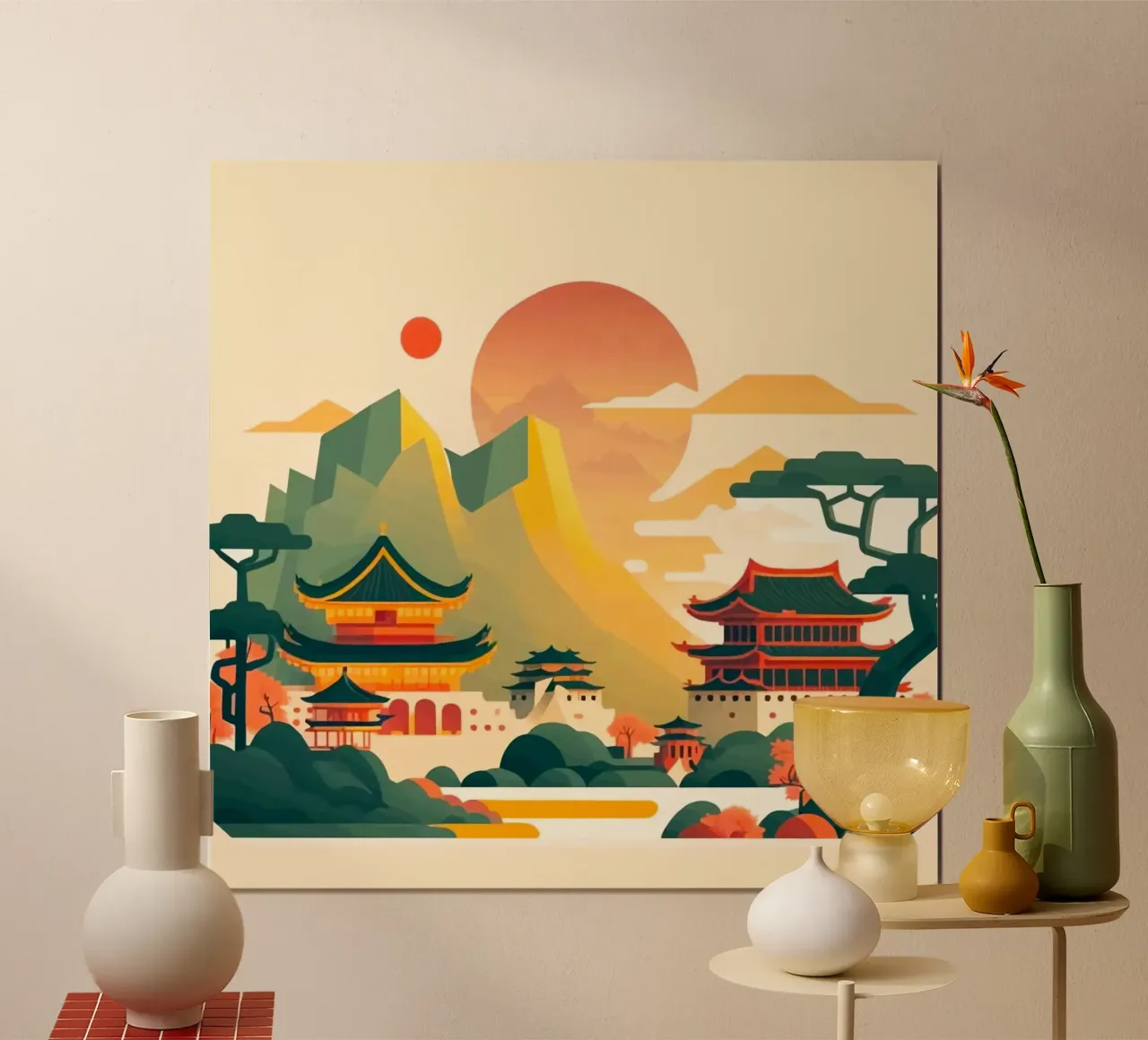 calm scene nature poster con telaio in plastica da lily