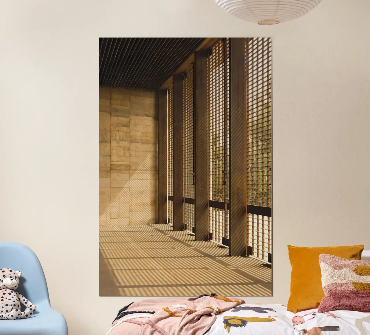 calm hall poster con telaio in alluminio da lily