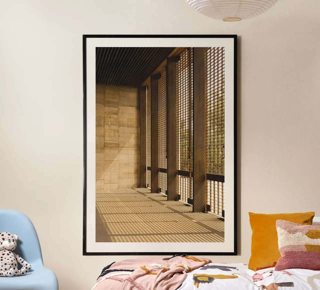 calm hall poster con telaio in alluminio da lily