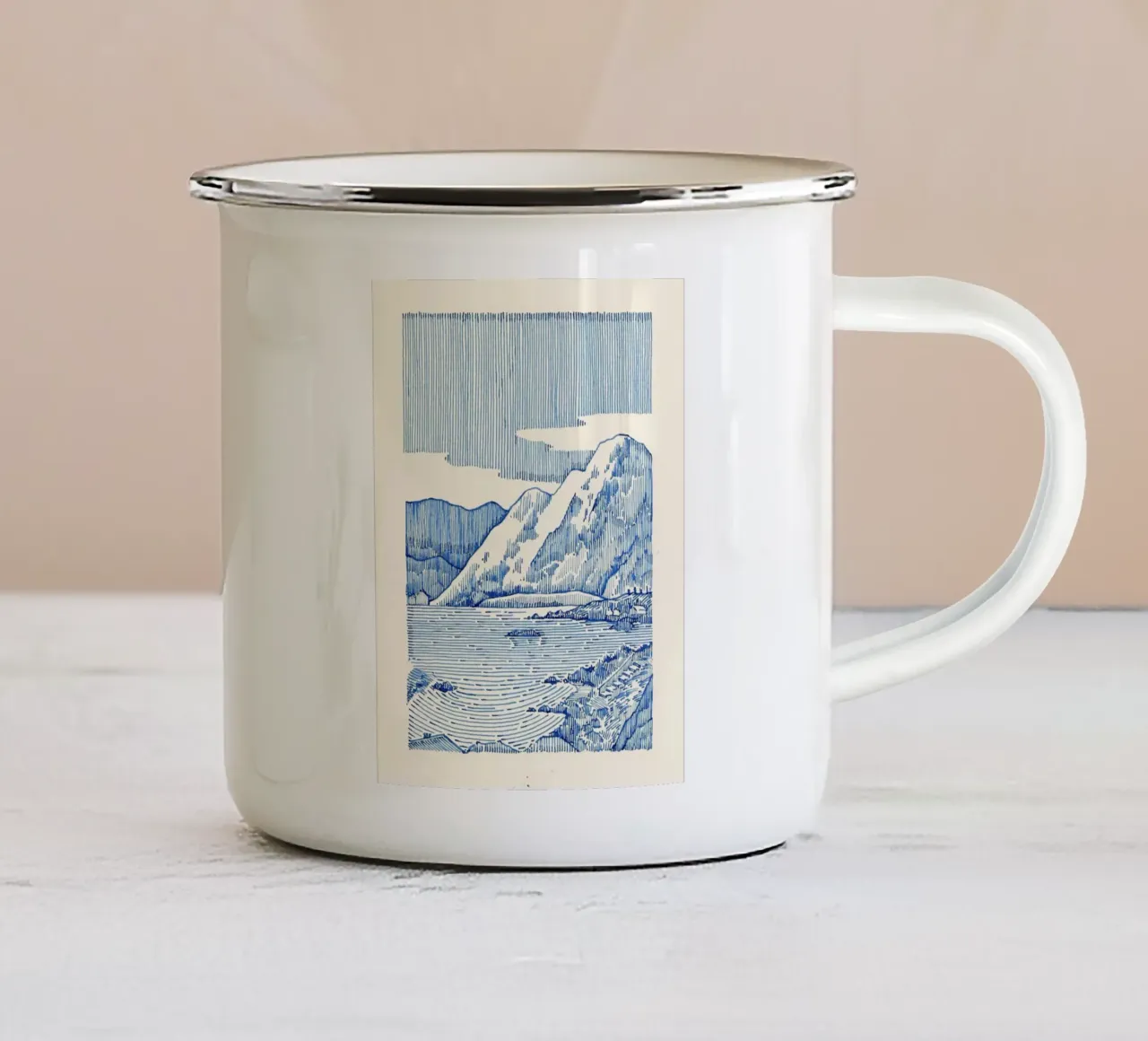 pastel scenic tazza in smalto da kichin