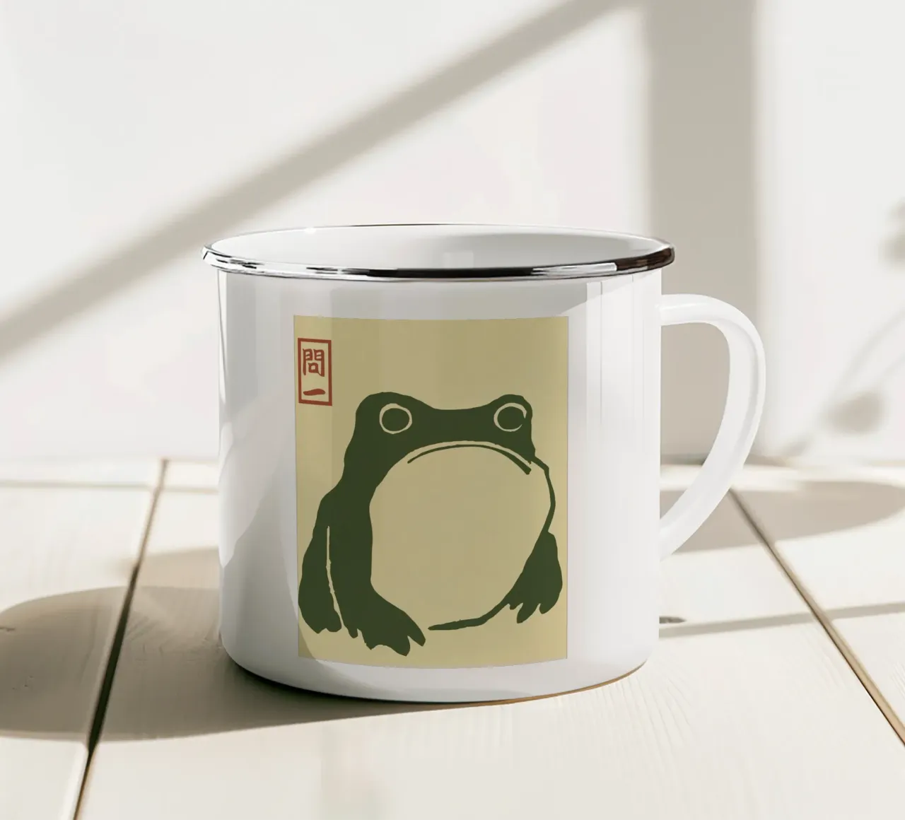 illustration Frog tazza in smalto da vintageshop