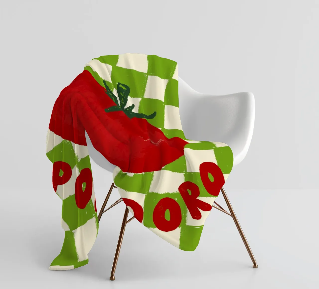 Pomodoro coperta in pile da Studio Dolci