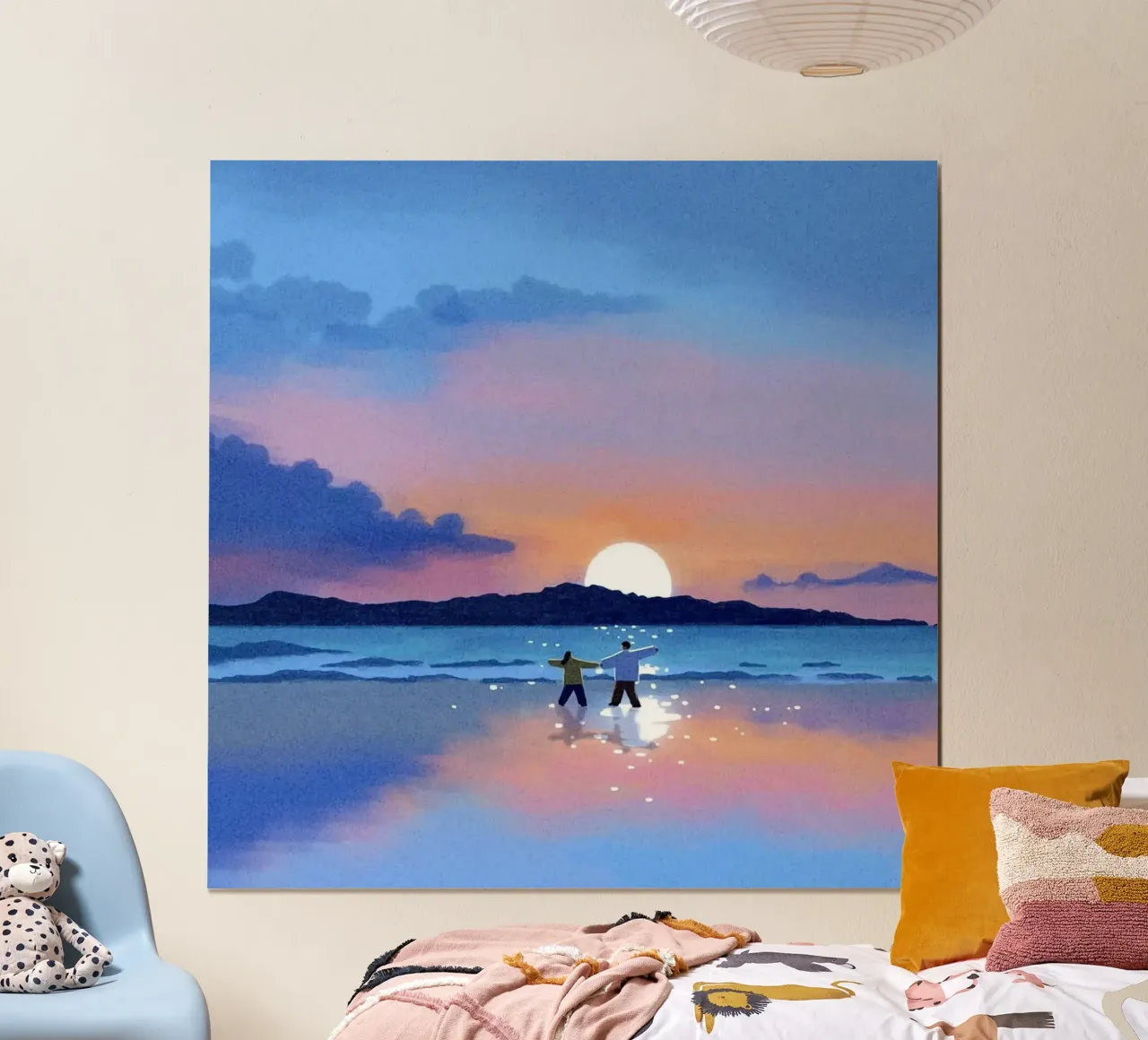 couple in the moonlight poster da kichin