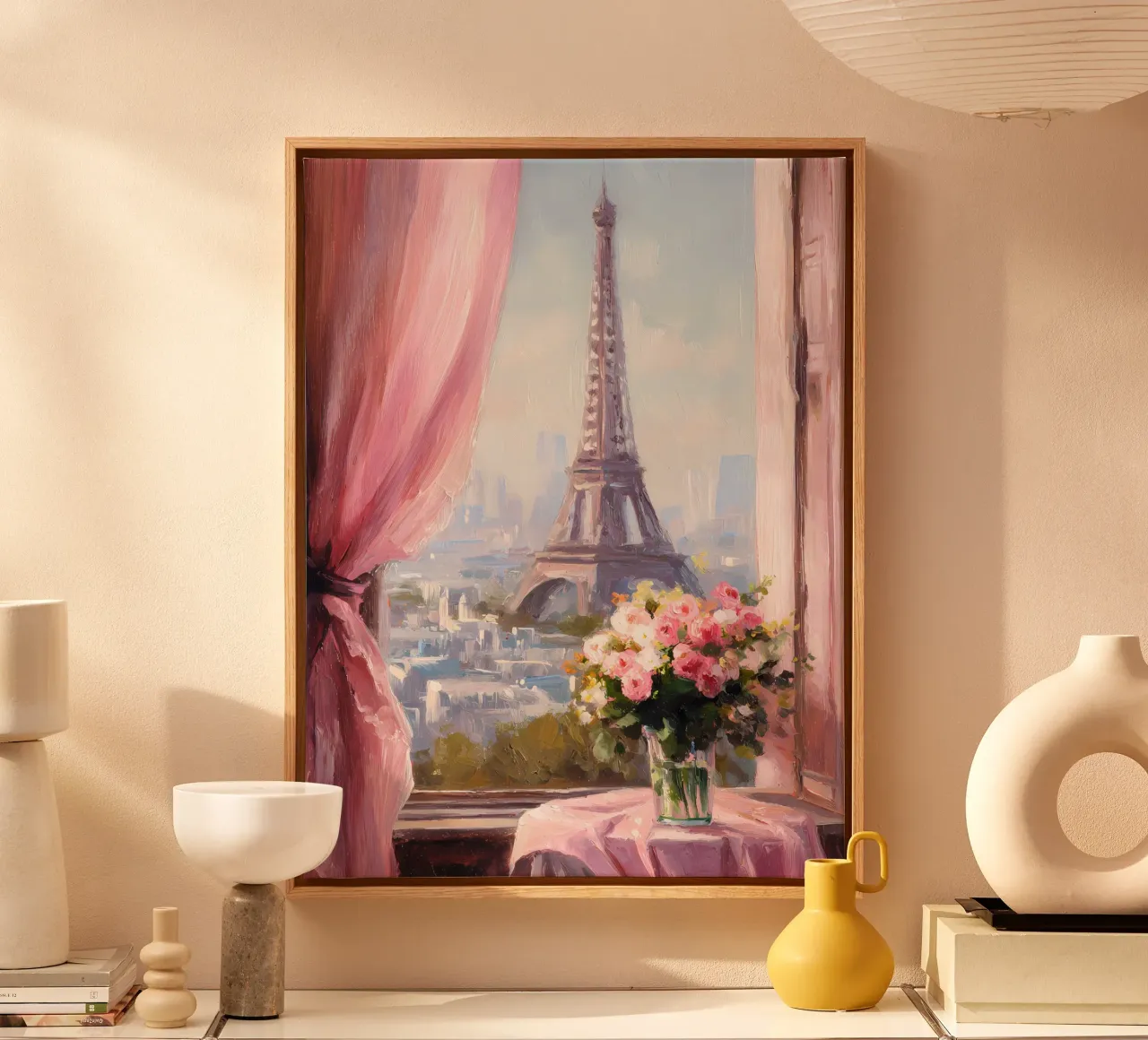 Parigi, Torre Eiffel tela con Cornice a cassetta da IamHomeStudio