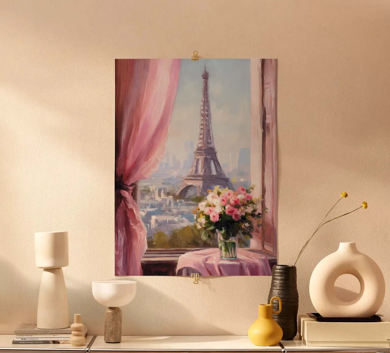 Parigi, Torre Eiffel poster con telaio in plastica da IamHomeStudio
