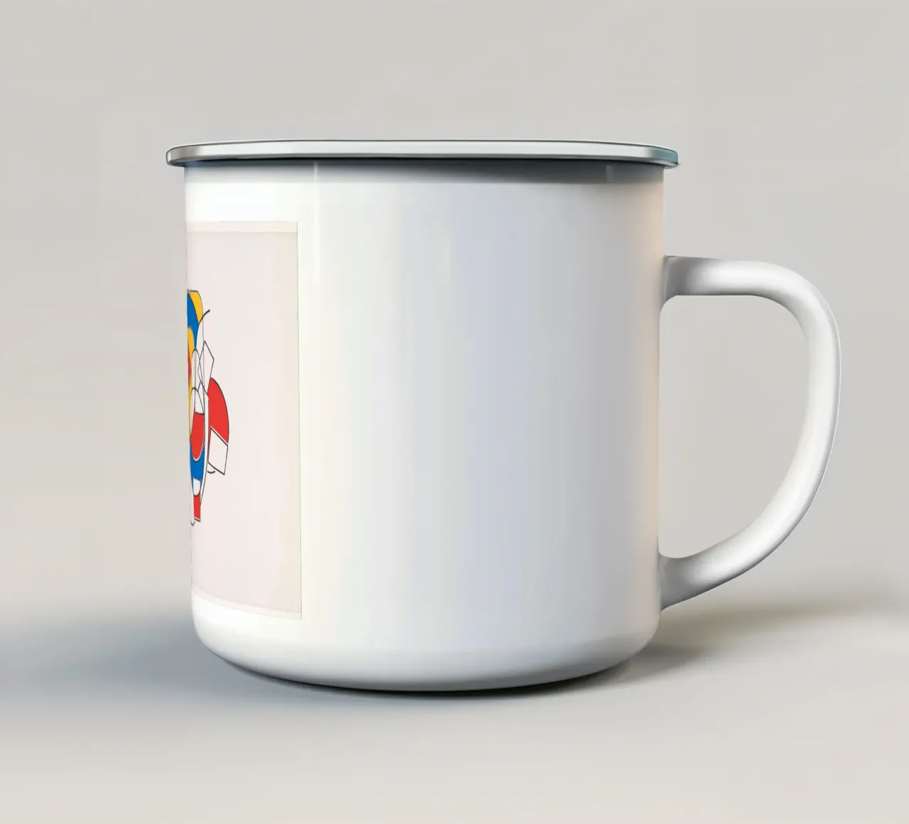 Compositie met ovaal tazza in smalto da vintageshop