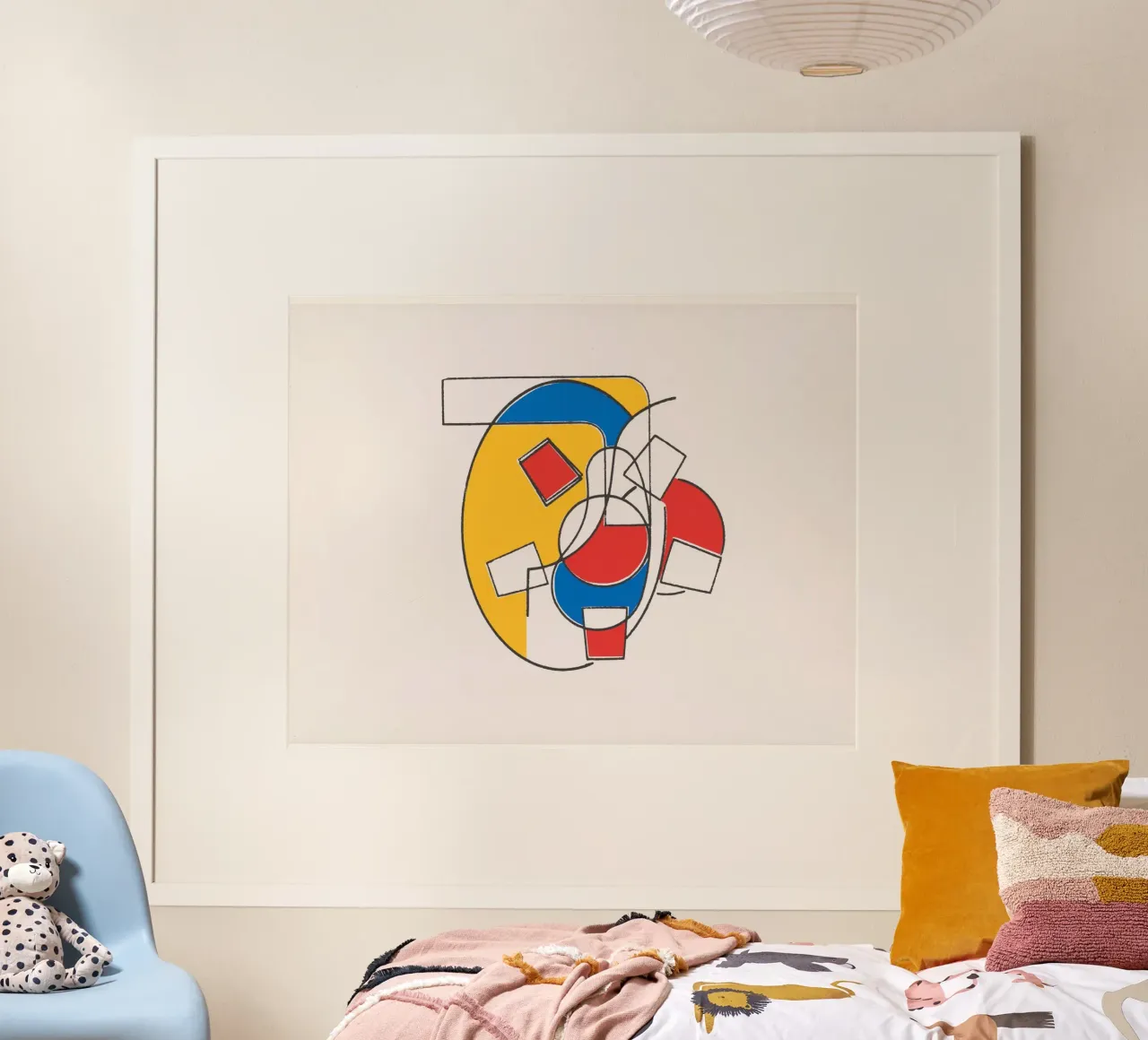 Compositie met ovaal poster con telaio in plastica da vintageshop