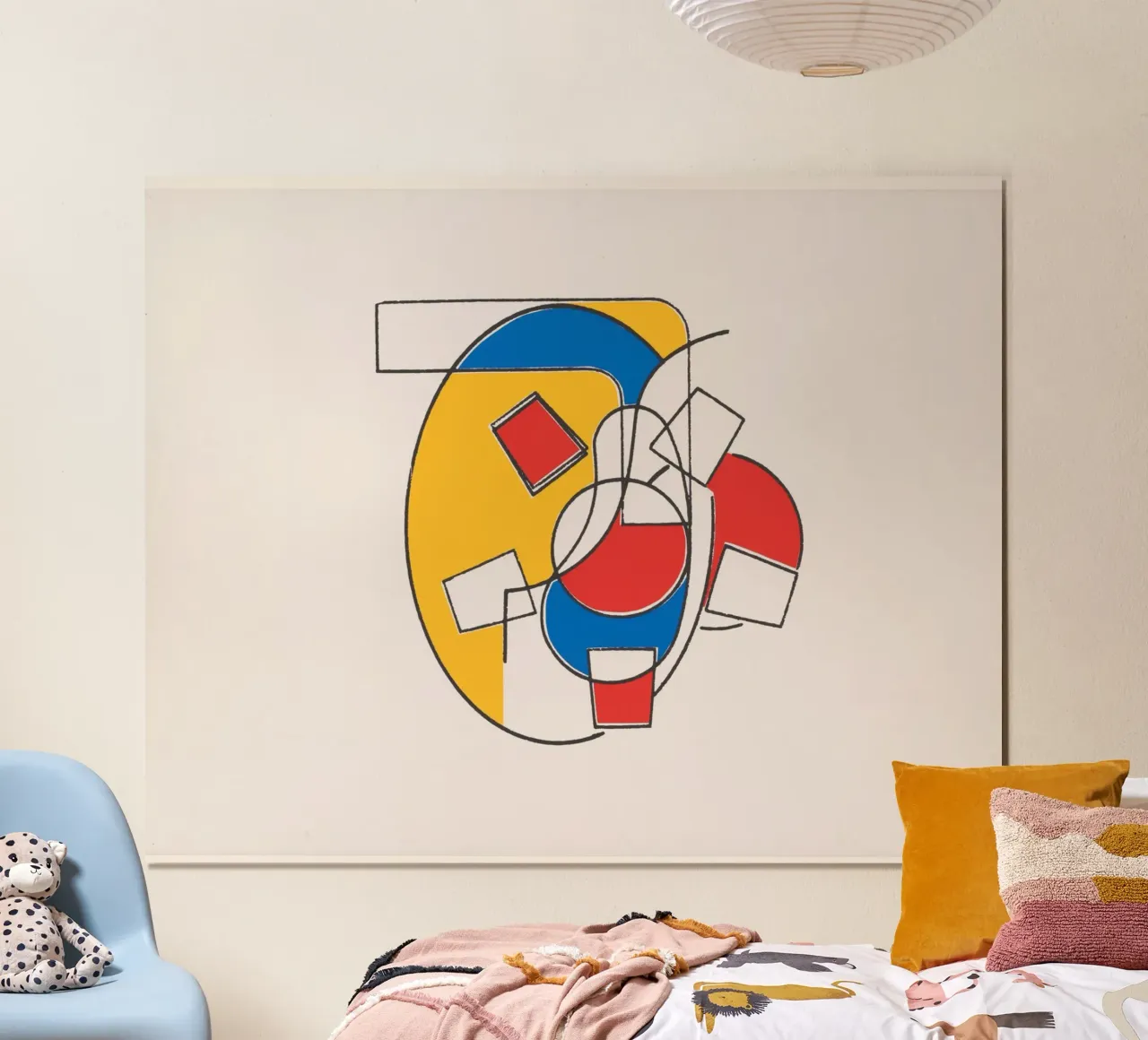 Compositie met ovaal poster da vintageshop