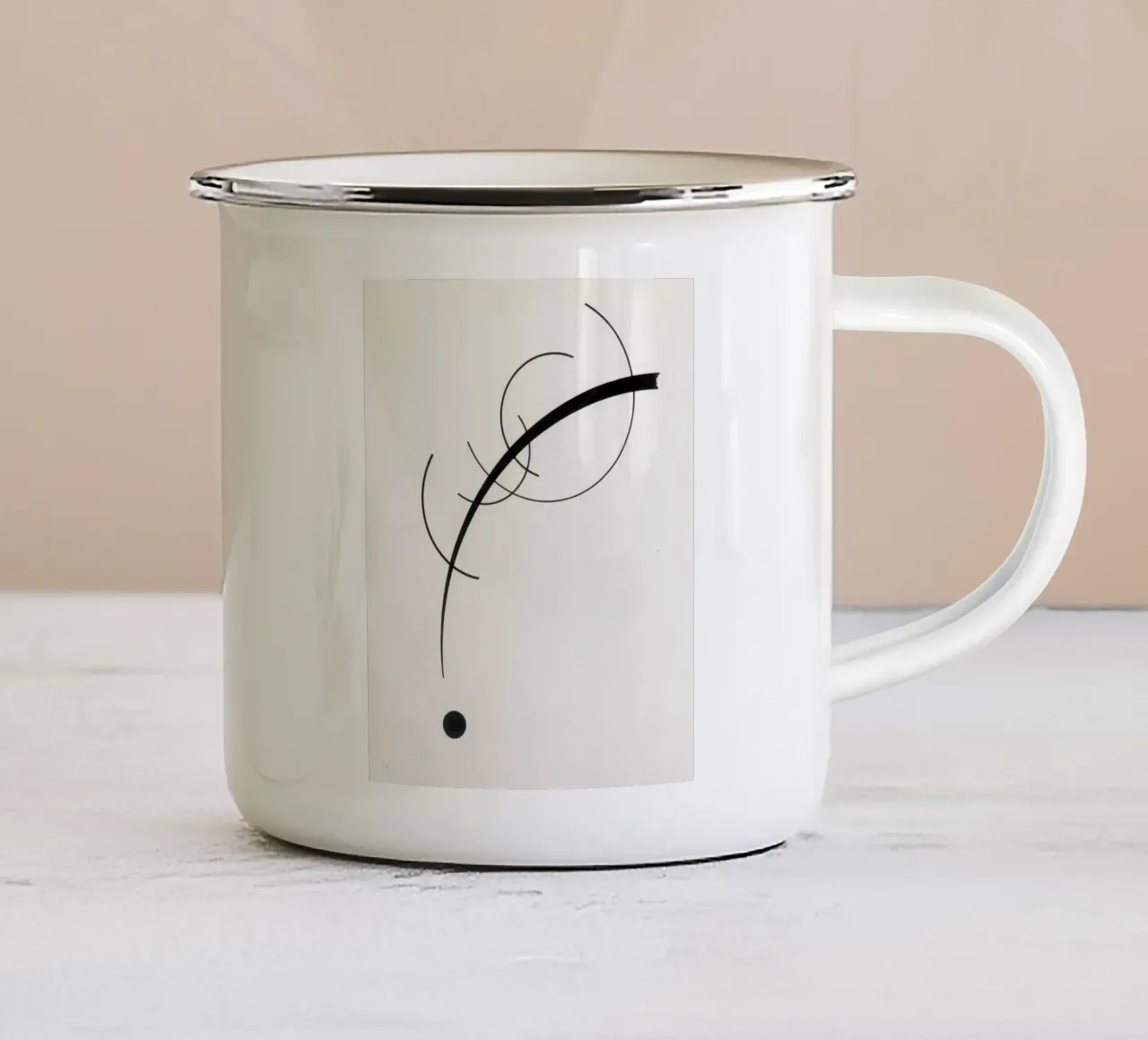 Free Curve to the Point tazza in smalto da vintageshop