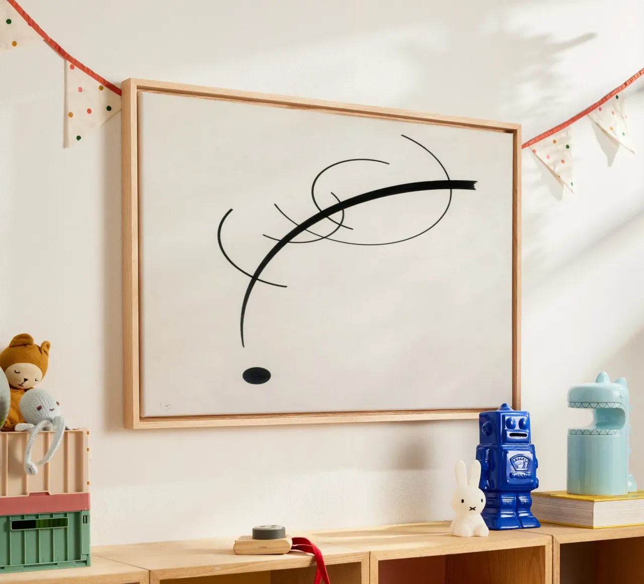Free Curve to the Point tela con Cornice a cassetta da vintageshop
