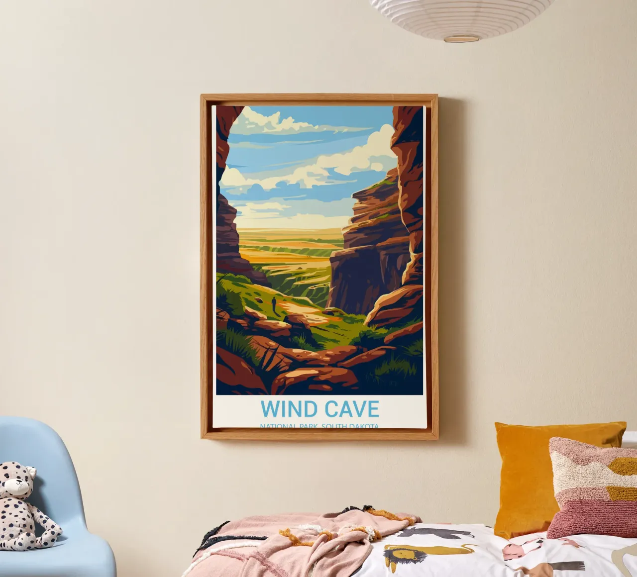 Parc national de Wind Cave, Dakota du Sud, États-Unis toile avec Caisse américaine de Wanderlust Vibes